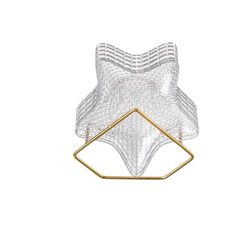 LCKKJHG Knochenschale Spießknochenschale, Haushalts-Lebensmittelqualität, Sternschale, Kunststoff-Spießknochenschale, rund, quadratisch, Esstisch-Müllteller(6pcs-starfish) von LCKKJHG