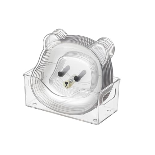 LCKKJHG Knochenschale Spießknochenschale, Haushalts-Lebensmittelqualität, Sternschale, Kunststoff-Spießknochenschale, rund, quadratisch, Esstisch-Müllteller(8pcs-whiter bear) von LCKKJHG