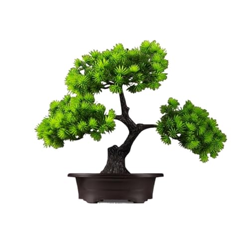 LCKKJHG KüNstliche Pflanzen 27 cm Künstliche Kiefernpflanzen Bonsai Gefälschte Baumschmuck Kunststoffpflanzen Landschaftssimulationsbaum for die Desktop-Dekoration zu Hause(Wolong Pine 27x32) von LCKKJHG