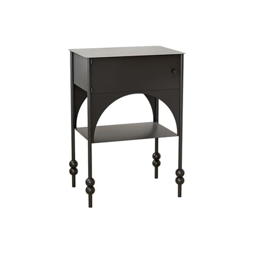 LCKKJHG Nachttisch Schlafzimmer Nachttisch Kleine Wohnung Sofa Seite Mehrere Hause Einfache Schwarz Schmale Seite Schrank Retro Persönlichkeit Regal von LCKKJHG