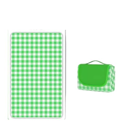 LCKKJHG Picknickdecke Tragbare Picknickmatte im Freien, faltbar, verdickt, Strandmatte, feuchtigkeitsbeständig, wasserdicht, Campingdecke Wasserdichter(Green-150x200cm) von LCKKJHG