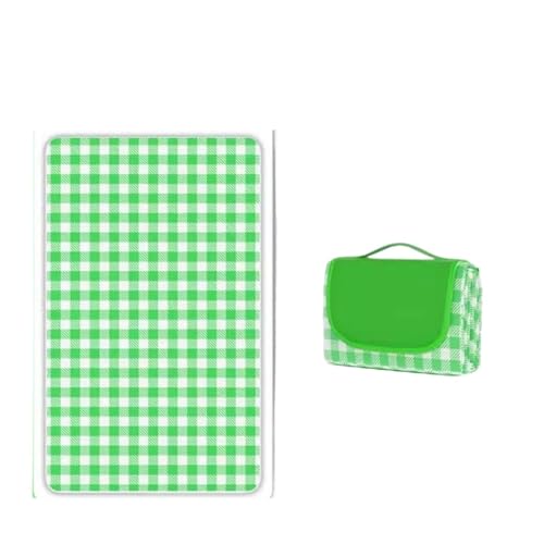 LCKKJHG Picknickdecke Tragbare Picknickmatte im Freien, faltbar, verdickt, Strandmatte, feuchtigkeitsbeständig, wasserdicht, Campingdecke Wasserdichter(Green-200x200cm) von LCKKJHG