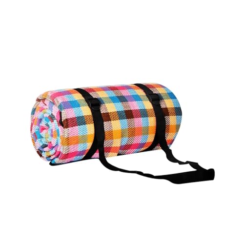 LCKKJHG Picknickdecke wasserdichte Picknickmatte for den Außenbereich, Camping-Strandmatte, bunt, kariert, gestreift, rechteckig, Schlafdecke, Wohnzimmerteppich Wasserdichter(Color 6,150X200X0.4cm) von LCKKJHG