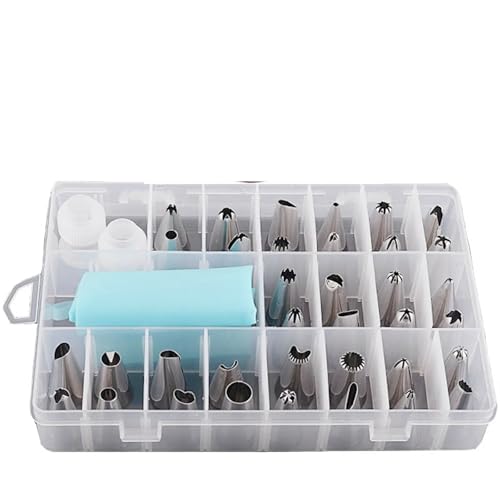 LCKKJHG SpritztüLlen-Set 24 Pcs Framing Nozzle Tool Set Box - Cake Cupcake Sugar Art Decoration LCKKJHG SpritztüLlen-Set 24 Pcs Framing Nozzle Tool Set Box - Cake Cupcake Sugar Art Decoration von LCKKJHG