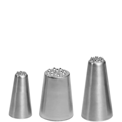 LCKKJHG SpritztüLlen-Set 3/7pcs Frosting Piping Nozzle Pastry Cream Tip Stainless Steel Nozzle Set Cake Decorating Baking Tool(3-Piece Set) von LCKKJHG