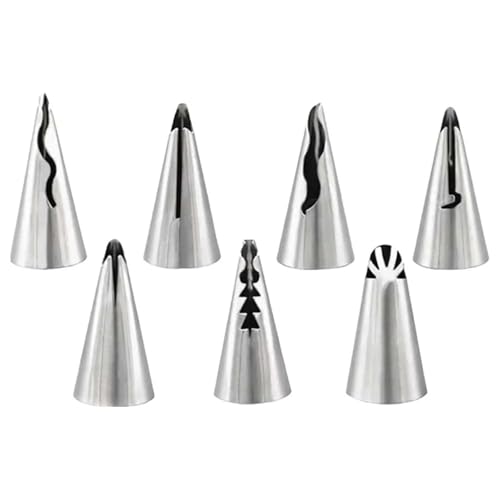 LCKKJHG SpritztüLlen-Set Framing Nozzle Set Wedding Pastry Puff Skirt Icing Piping Nozzles Pastry Decorating Tips Cake Cupcake Decorator Tools 7Pcs/Set von LCKKJHG