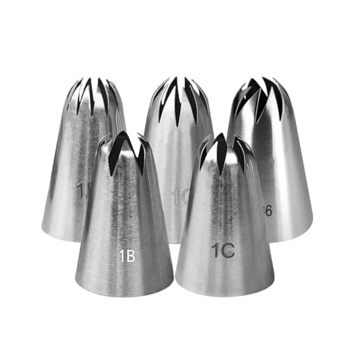 LCKKJHG SpritztüLlen-Set Pastry Nozzles Cake Decorating Tools Flower Icing Piping Nozzle Cream Cupcake Tips Cookie Cake Baking Accessories 5pcs/Set LCKKJHG SpritztüLlen-Set Pastry Nozzles Cake Decorating Tools Flower Icing Piping Nozzle Cream Cupcake Tips Cookie Cake Baking Accessories 5pcs/Set von LCKKJHG