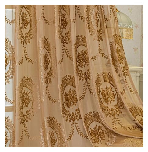 LCKKJHG Vorhang Aus Spitze Romantic Gauze Curtain Minimalist White Transparent Curtain Luxury Living Room Decoration Curtains(B-4PCS,Pull Pleated_W100CM H150CM) von LCKKJHG
