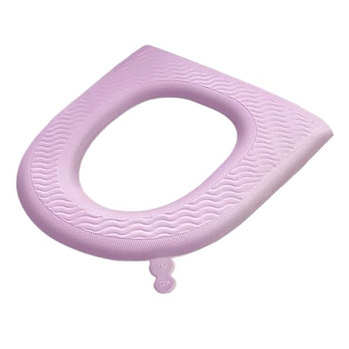 LCKKJHG Wc Sitzbezug Toilettensitz Toilettendeckel Badezimmerwärmer Toilettensitz Eva wasserdicht Toilettensitzbezug Pad abnehmbare Toilettensitzauflage Haushalt(Rosa) von LCKKJHG