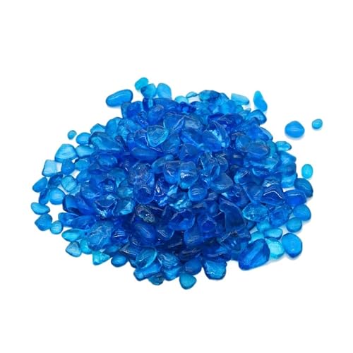 aquarium dekosteine steine 150g 100g Aquarium Dekoration Stein Aquarium Hintergrund Bunte Kristall Rock Kies Hausgarten Dekor Zubehör 7-9mm(Blue1,100g) von LCKKJHG