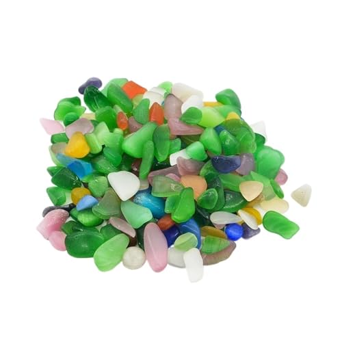 aquarium dekosteine steine 150g 100g Aquarium Dekoration Stein Aquarium Hintergrund Bunte Kristall Rock Kies Hausgarten Dekor Zubehör 7-9mm(Green2,150g) von LCKKJHG