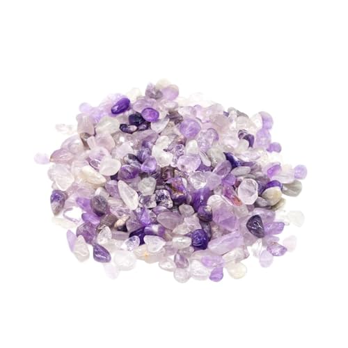 aquarium dekosteine steine 150g 100g Aquarium Dekoration Stein Aquarium Hintergrund Bunte Kristall Rock Kies Hausgarten Dekor Zubehör 7-9mm(Light purple,150g) von LCKKJHG
