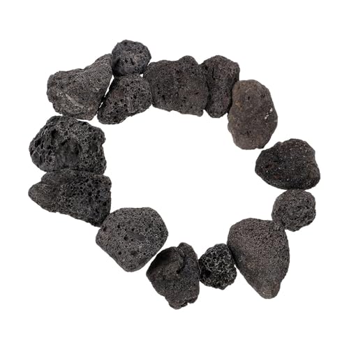 aquarium dekosteine steine 300 g Aquarium-Lavasteine-Set, schwarze Vulkangesteine, natürliche Lava-Kieselsteine, Pflanzgefäß, Natursteine, Kamine, Feuerstellen, Pflanzen von LCKKJHG