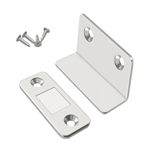 türstopper L-Typ Starker magnetischer Türschließer Schrankverschlüsse Riegelmagnet Kleiderschränke Ultradünne Verschlüsse Möbelbeschläge(Silver) von LCKKJHG