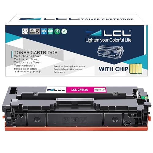 LCL 410A CF413A CF423A 2.3K (1Stück 1Magenta) Toner Kompatibel für HP Color Laserjet Pro M452dn M477fdw M477fnw von LCL