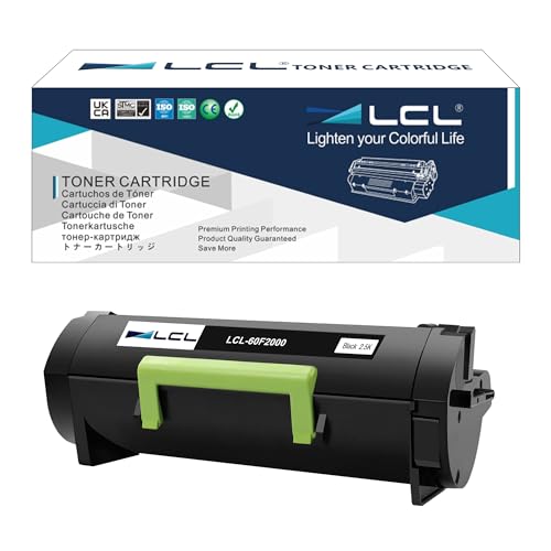 LCL 60F2000 60F000G 600G 602 Toner Kompatibel (1PK Schwarz) kompatibel für Lexmark MX310 MX310dn MX410 MX410de MX510 MX510de MX511 MX511dte MX511dhe MX511de MX610 MX610dw MX611 MX611de MX611dhe von LCL