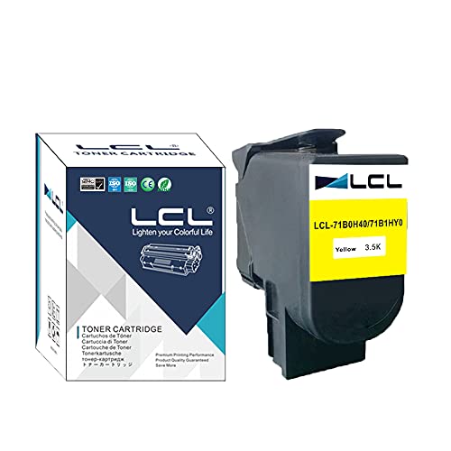 LCL 71B0H40 Gelb 3500 Seiten Tonerkartusche kompatibel für Lexmark 71B2Hy0 71B0H40 kompatibel für Lexmark CS417 CS417dn CX417 CX417de CS517 CS517de CX517 CX517de (1er-Pack) von LCL