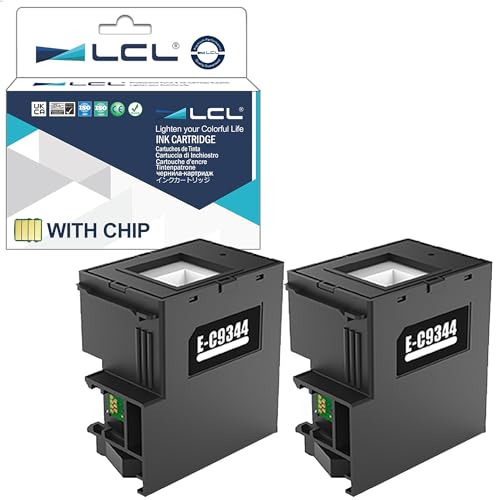 LCL C9344 C12C934461 Wartungsbox 2 Schwarz Ersatz für epson Expression Home XP-2100 XP-4100 XP-3100 XP-2105 XP-3105 XP-4105 Workforce WF2830 WF2850 WF2810 WF2835 WF-2830DWF WF-2850DWF WF-2810DWF von LCL