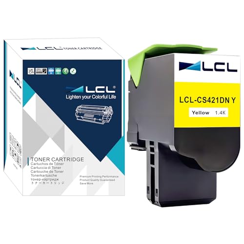LCL CS421 Gelb Remanufactured Tonerkartusche Kompatibel für Lexmark 78C20Y0 für Lexmark CS421 CS421dn CS521 CS521dn CS622 CS622de CX421 CX421adn CX522 CX522ade CX622 CX622ade CX625 (1er-Pack) von LCL