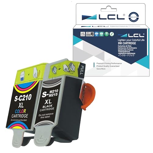 LCL INK-M210/ELS INK-M215/ELS M210 M215 Kompatibel Tintenpatronen (1Schwarz 1Tri-Color) Kompatibel für Samsung CJX-1000 1050W 2000 von LCL