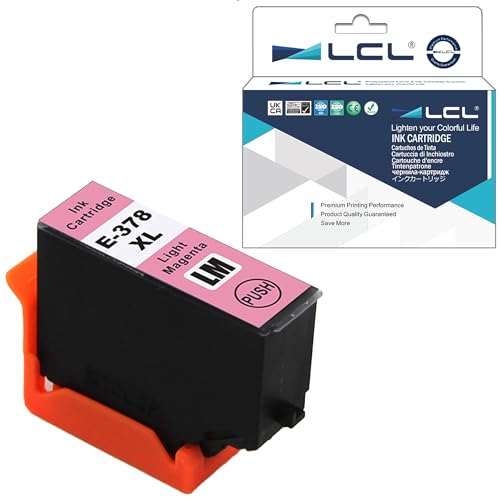LCL Kompatibel Tintenpatrone 378XL C13T37964010 (1 Light Magenta) Kompatibel für Epson Expression Photo XP-8500 XP-8505 XP-8605 XP-8600 HD XP-15000 XP-8600 XP-8000 XP-8005 XP-8605 von LCL