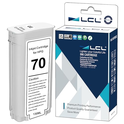 LCL Kompatibel Tintenpatrone 70 C9459A 135ML High Yield Pigment (Glanzoptimierer) Ersatz für HP Designjet Z2100 Z3100 Z3100PS Z3200 Z3200PS Z5200 Z5400 von LCL