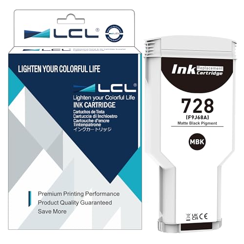 LCL Kompatibel Tintenpatrone 728 F9J68A 300ML High Yield (Matte Schwarz) Kompatibel für HP DesignJet T730 36-in Printer DesignJet T830 24-in MFP DesignJet T830 36-in MFP von LCL