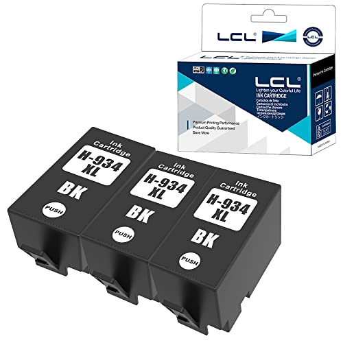 LCL Kompatibel Tintenpatrone 934XL 934XLBK (3Schwarz) Ersatz für HP Officejet Pro 6830 6230 6815 6835 6812 6820 6220 6836 6220 6800 6822 6825 Printers von LCL