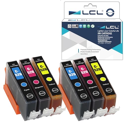 LCL Kompatibel Tintenpatrone CLI-526 CLI-526C CLI-526M CLI-526Y (2Cyan 2Magenta 2Gelb) Ersatz für Canon PIXMA IP4850 IP4950 IX6550 MG5150 MG5250 MG5350 MG6150 MG6250 MG8150 MG8200 MG8250 iX6500 iX6550 von LCL