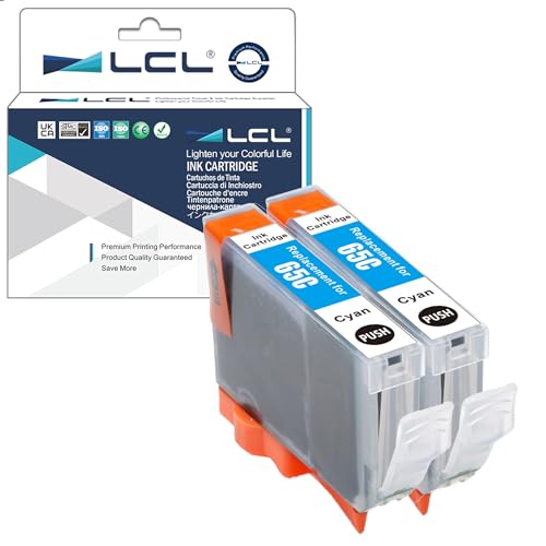 LCL Kompatibel Tintenpatrone CLI65 CLI-65 C CLI-65C(2-Pack Pigment Cyan) Kompatibel für Canon PIXMA PRO-200 von LCL