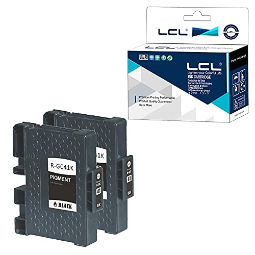 LCL Kompatibel Tintenpatrone GC-41 GC41 GC41K (2Schwarz) Ersatz für Ricoh Aficio SG 2100 2100N 2010L 3100SNW K3100DN 3110DN 3110DNW 3110N 3110SFNW 3120B SFNw 7100DN von LCL
