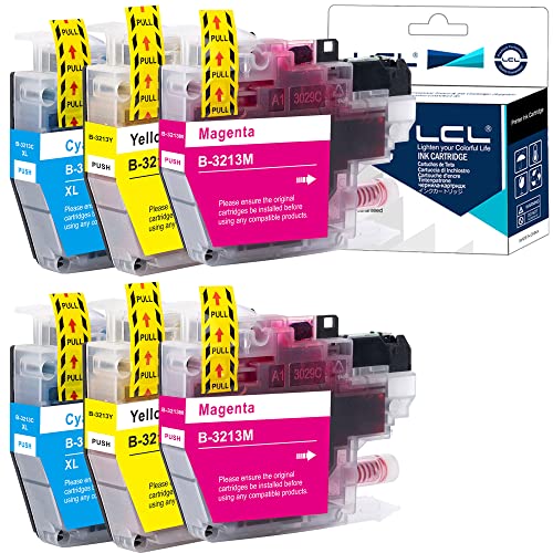LCL Kompatibel Tintenpatrone LC-3213 LC3213 LC-3211 LC-3211 LC-3213C LC-3213M LC-3213Y kompatibel für Brother DCP-J770 DCP-J772DW DCP-J774DW MFC-J890DW MFC-J895 MFC-J497DW (2Cyan 2Magenta 2Gelb) von LCL
