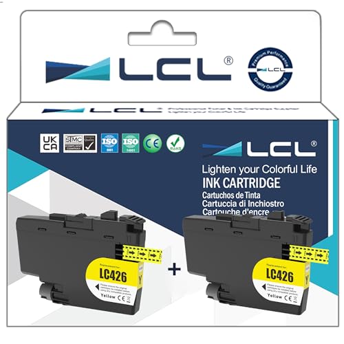LCL Kompatibel Tintenpatrone LC-426 LC426 LC-426Y LC426Y (2Gelb) Kompatibel für Brother MFC-J4335DW MFC-J4340DW MFC-J4535DW MFC-J4540DW MFC-J4540DWXL von LCL