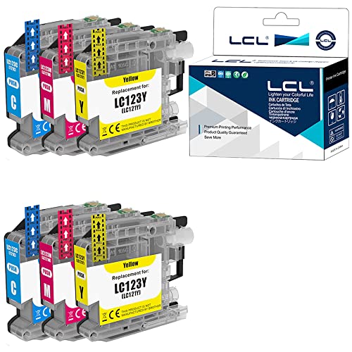 LCL Kompatibel Tintenpatrone LC121 LC123 LC123C LC123M LC123Y (2Cyan 2Magenta 2Gelb) Ersatz für Brother MFC-J4410DW J4510DW J4610DW J4710DW J470DW J6920DW J870DW J245 J650DW J6720DW J6520DW von LCL