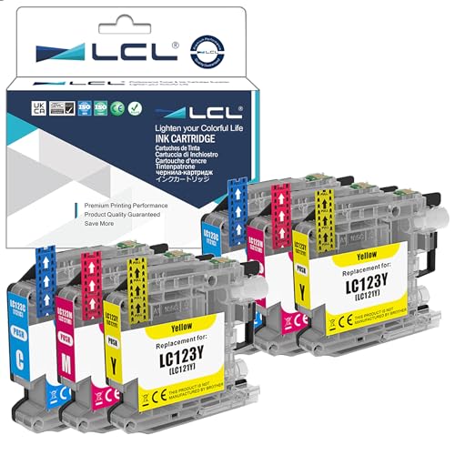 LCL Kompatibel Tintenpatrone LC121 LC123 LC123C LC123M LC123Y Ersatz für Brother Brother MFC-J4410DW J4510DW J4610DW J4710DW J470DW J6920DW J870DW J245 J650DW J6720DW J6520DW (2Cyan 2Magenta 2Gelb) von LCL