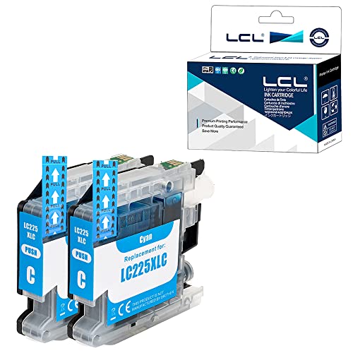 LCL Kompatibel Tintenpatrone LC225XLC (2 Cyan) Ersatz für Brother MFC-J4420DW J4620DW J4625DW DCP-J4120DW MFC-J5320DW J5620DW J5625DW J5720DW von LCL