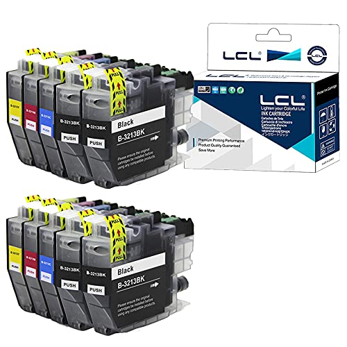 LCL Kompatibel Tintenpatrone LC3213 LC-3213 LC-3211 LC-3211 LC-3213BK LC-3213C LC-3213M LC-3213Y (4Schwarz 2Cyan 2Magenta 2Gelb) Ersatz für Brother DCP-J770 DCP-J772DW DCP-J774DW MFC-J890DW MFC-J895 von LCL