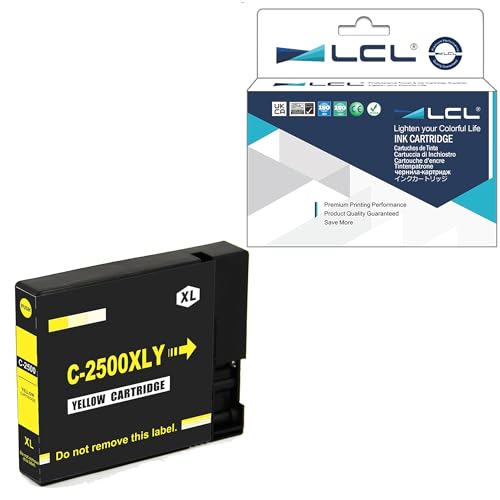 LCL Kompatibel Tintenpatrone PGI-2500 PGI-2500XL PGI-2500XLY High Yield als Ersatz für Canon MAXIFY IB4000 IP4050 IP4100 MB5050 MB5350 MB5150 MB5450 MB5155 MB5100 MB5400 Pigment (1Gelb) von LCL