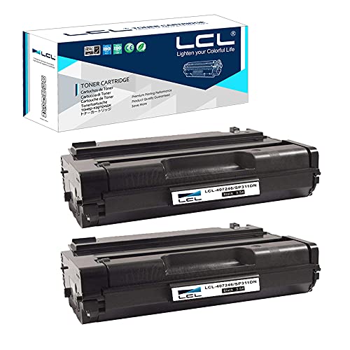 LCL Kompatibel Toner 407246 3500Seiten SP311 SP311DN SP311DNW SP311SFN SP311SFNW SP325DNW SP325SFNW SP325SNW (2Schwarz) Ersatz für Ricoh SP 311DN 311DNW 311SFN 311SFNW 325DNW 325SFNW 325SNW von LCL