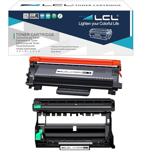 LCL Kompatibel Toner TN2420 TN-2420 TN2410 TN-2410 3000 Seiten DR2400 DR-2400 12000 Seiten (2 Pack 1Toner+1Drum kompatibel für Brother HL-L2375DW DCP-L2550DW MFC-L2715DW MFC-L2750DW HL-L2386DW von LCL