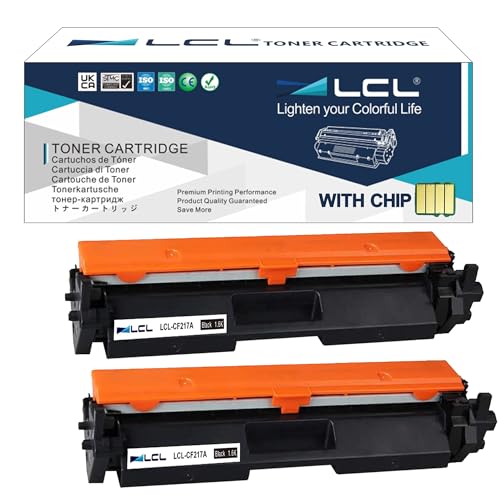 LCL Kompatibel Tonerkartusche 17A 217A CF217A CRG011 (2 Schwarz) Kompatibel für HP LaserJet Pro M102 M102a M102w Laserjet Pro MFP M130 M130a M130fn M130fw M130nw M132 M132a M132fn M132fp M132fw M132nw von LCL