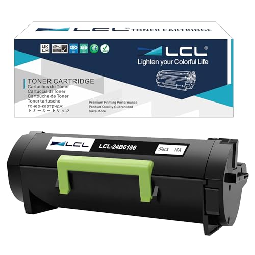 LCL Kompatibel Tonerkartusche 24B6186 16000 Seiten (1Stück，Schwarz),Kompatibel für Lexmark M3150 XM3150 XM3150H von LCL