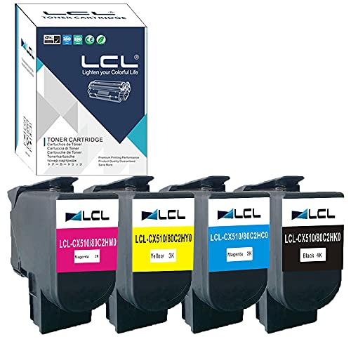 LCL Kompatibel Tonerkartusche 4 cartridges 4000 Pages+3 * 3000 Pages 80C0H10 800H1 80C2HK0 802HK 80C2HKE 802HK 80C0H20 800H2 80C2HC0 802HC 80C2HCE 802HCE 80C0H30 800H3 80C2HM0 802HM 80C2HME (KCMY) von LCL