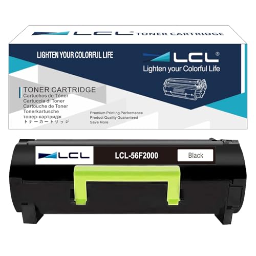 LCL Kompatibel Tonerkartusche 56F2000 (1 Schwarz) Ersatz für Lexmark MS321 MS321dn MS421 MS421dn MS421dw MS521 MS521dn MS621 MS621dn MS622 MS622de MX321 MX321adn MX321adw MX421 MX421ade MX521 MX521de von LCL