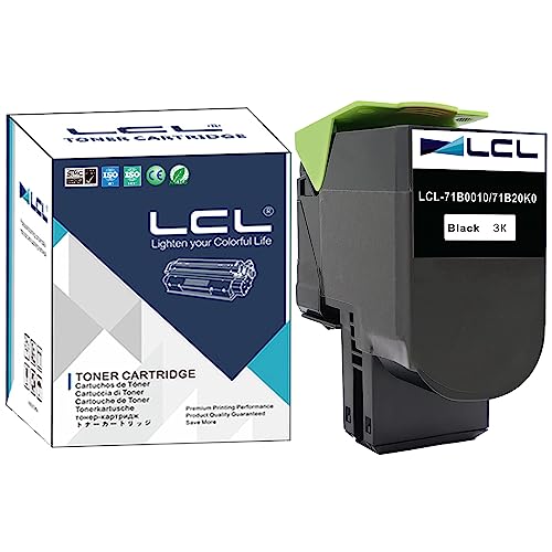 LCL Kompatibel Tonerkartusche 71B0010 71B20K0 CS317dn CX317dn CS417dn CX417de CS517de CX517de (1 Schwarz) Ersatz für Lexmark CS317 CS317dn CX317 CX317dn CS417 CS417dn CX417 CX417de CS517 CS517de CX517 von LCL