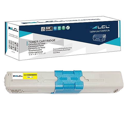 LCL Kompatibel Tonerkartusche C332dnw C332dn c332 MC363dnw MC363dn MC363 46508709 46508713 3000Pages (1Gelb) Ersatz für Oki MC363DN MC363 C332DNW C332DN C332 MC 363 DNW MC 363 N von LCL