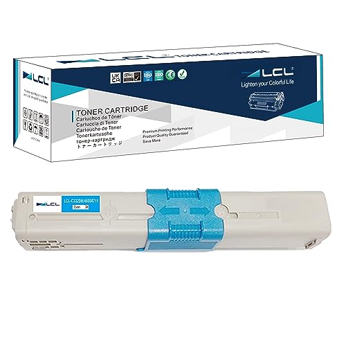 LCL Kompatibel Tonerkartusche C332dnw C332dn c332 MC363dnw MC363dn MC363 46508711 46508715 3000Pages (1Cyan) Ersatz für Oki MC363DN MC363 C332DNW C332DN C332 MC 363 DNW MC 363 N von LCL