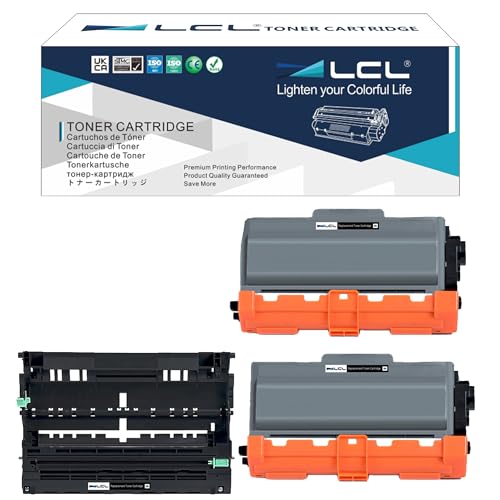 LCL Kompatibel Tonerkartusche TN3380 TN3330 TN-3380 TN-3330 8000 Pages（2 Pack） +DR3300 DR-3300 (1 Pack Kompatibel für Brother DCP-8110DN HL-5440D HL-5450DN HL-5470DN von LCL