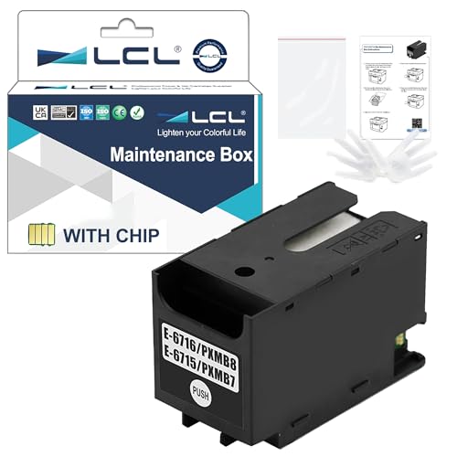 LCL Kompatibel Wartungsbox T6715 T6716 C13T671500 C13T671600 Ink Maintenance Box 1Pack Ersatz für Epson Workforce Pro WF-4720DWF, WF-4725DWF, WF-4730DTWF, WF-4730DWF, WF-4740DTWF, WF-4740DWF von LCL