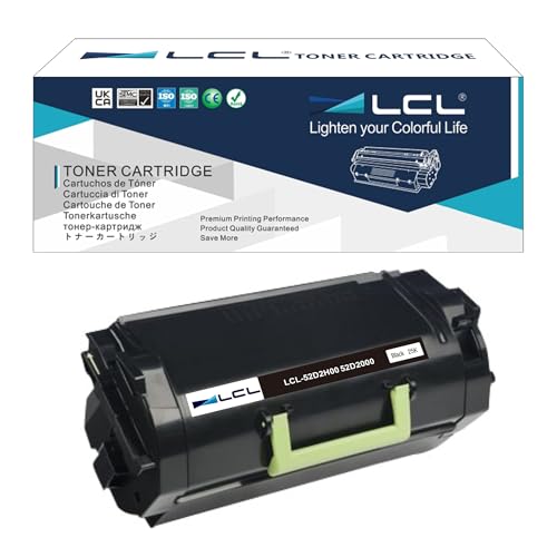 LCL Kompatible Tonerkartusche 522H 52D2H00 52D2000 25000Pages (Schwarz) Kompatibel für Lexmark MS710 MS710dn MS710n MS711 MS711dn MS810 MS810N MS810DN MS810DE MS810DTN MS811 MS811N MS811DN MS811DTN von LCL